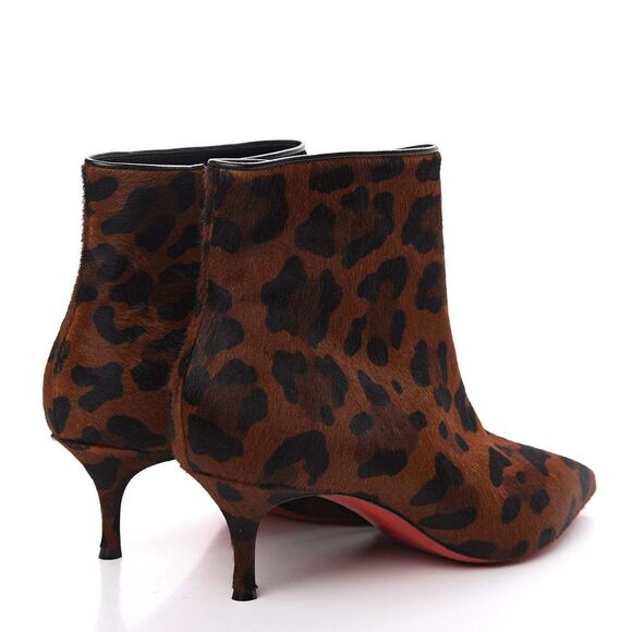 Christian Louboutin So Kate Booty 55 Black Leopard Pony Short Ankle Bootie 36.5 - Picture 8 of 9